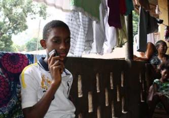 © UNICEF Sierra Leone/2014/Romero | “Education is important to gain success in life,” says 14-year-old Mohamed, who says he would prefer the programme to be broadcast on television.