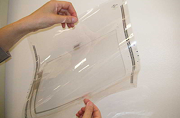 A touchscreen film: new energy harvesting can reap the force of pressing to power items that feed into the Internet of Things. 