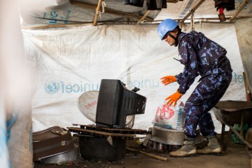 Military and police components of the UN Mission in South Sudan (UNMISS), conducted a search for weapons and restricted items at the Protection of Civilians (POC) site located in the Tomping area of Juba. UN Photo/JC McIlwaine