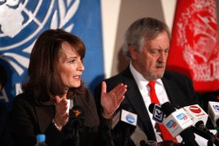 UNAMA Human Rights Director, Georgette Gagnon (left), and Special Representative Nicholas Haysom. Photo: Photo: UNAMA/Fardin Waezi