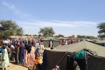 Displaced population at a refuge site in Niger’s Diffa region. Boko Haram’s worsening violence has forced tens of thousands to flee northeastern Nigeria to neighbouring countries. Photo: Katy Thiam/OCHA