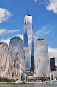 ***Rebuilt One World Trade Center nearing completion in July 2013 | Author: Joe Mabel | Source: Flickr | Wikimedia Commons