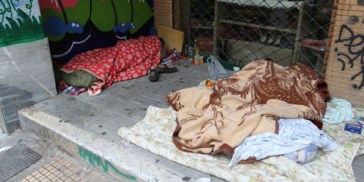 Homeless people at Monastiraki metro station | Source: WSWS