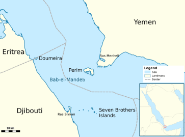**Map of Bab-el-Mandeb | Author: Archer90 (talk) | Wikimedia Commons