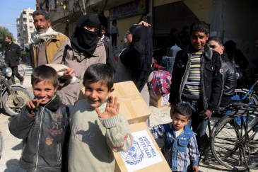 Residents of the Yarmouk Refugee Camp in Syria where the humanitarian situation is grave. Photo: UNRWA