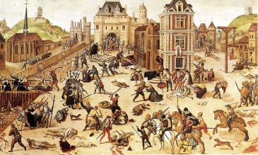 **Image: The St. Bartholomew's Day massacre of French Protestants, 1572 | Artist: François Dubois (1529–1584) Link back to Creator infobox template wikidata:Q369663| Wikimedia Commons