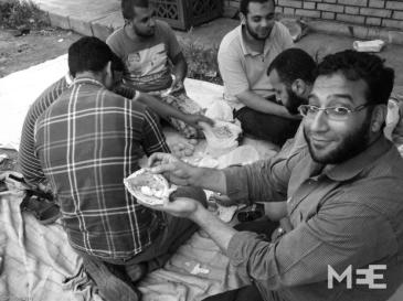 Ibrahim Abdo Ibrahim, a leading member of the Brotherhood is now a fugitive, as he was sentenced three years in absentia (MEE/Belal Darder)