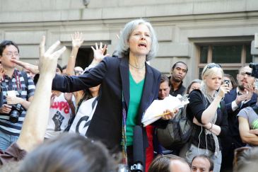***Jill Stein speaking at the Occupy Wall Street S17 demonstration on Bowling Green, Lower Manhattan, New York. | Author: Paul Stein |  | Wikimedia Commons