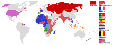 ****Map of colonial empires at the end of the Second World War, 1945 | AniRaptor2001 at en.wikipedia | Creative Commons Attribution-Share Alike 3.0 Unported license. | Wikimedia Commons