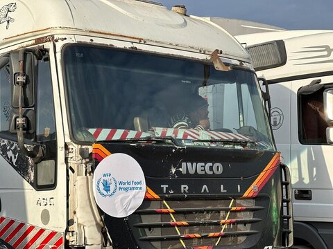 Humanitarian Aid Trucks at Rafah Border